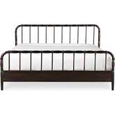 Vivian King Bed in Brown Finish Acacia Wood